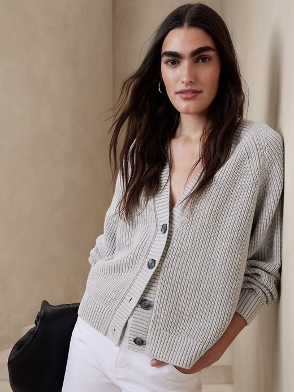 Banana Republic Chunky Cardigan V-Neck Cardigan Sweater